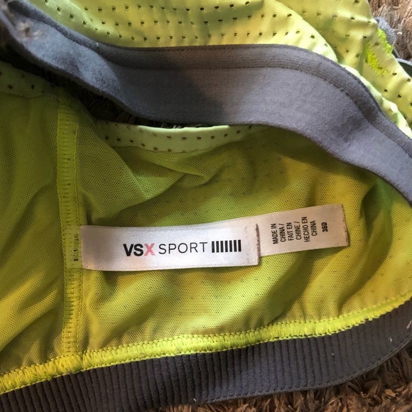 Victorias Secret VSX Strappy Sports Bra - Lime Green Sz 36D - Picture 3 of 3